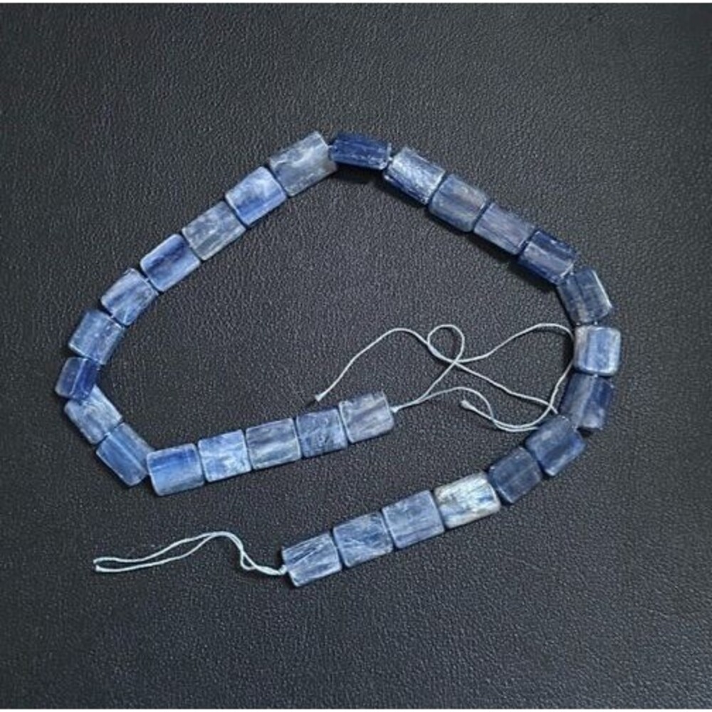 KYANITE Gemstone Blue 12MM Graduated size PILLOW Rectangle Square BEADS